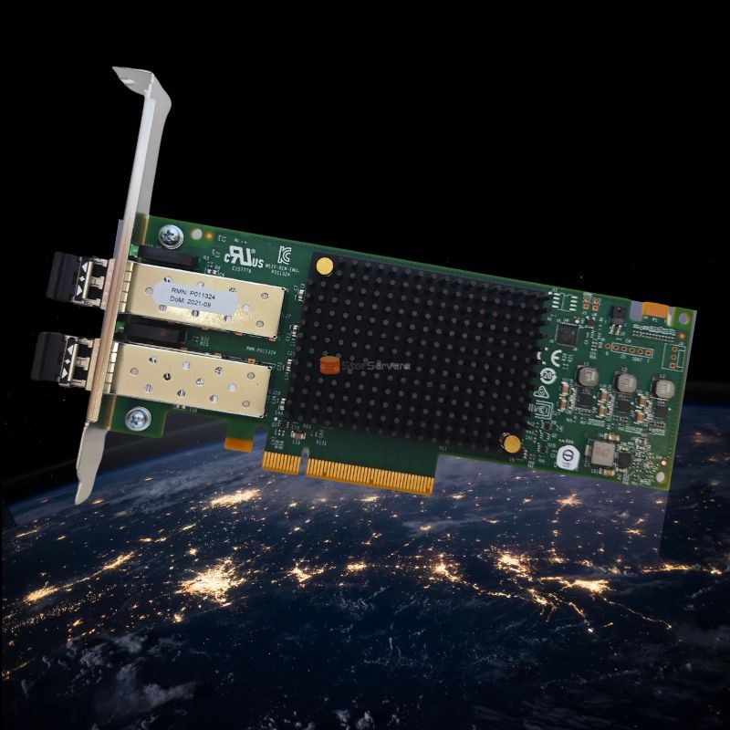 Emulex LPE31002-M6 כרטיס Fibre מתאם לאפיק מארח (HBA) מסוג PCIE 3.0 FC עם שתי יציאות בנפח 16GB