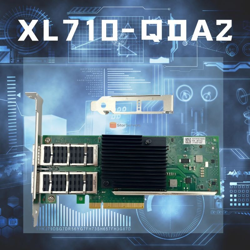 XL710QDA2BLK מתאם רשת אחודה XL710-QDA2 מסוג 40GbE Ethernet עם שתי יציאות