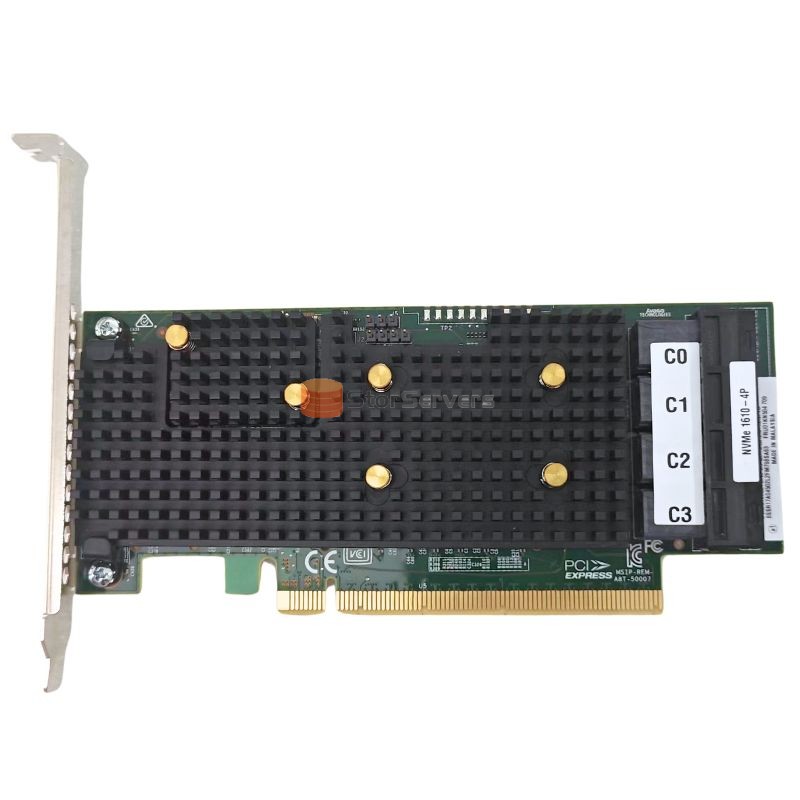 SAS SATA NVMe controller 1610-4p 4Y37A09763 PCIe 3.0 x16 PEX9733 12Gb/s